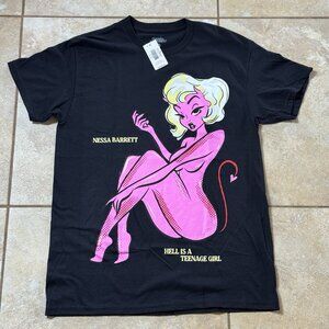 Nessa Barrett Hell Is A Teenage Girl T-Shirt Black Pink MEDIUM New